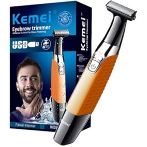 kemei electric dry shaving machine for men hair shaving and trimming beard 392.0